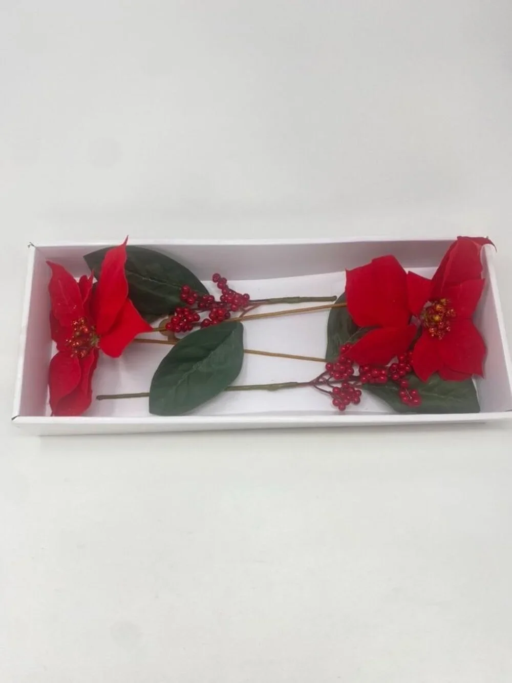 Target 4pc Christmas Pick Set 2 Magnolia Leaf 2 Red Poinsettia Wondershop™